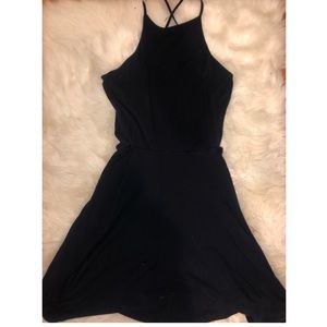 Navy skater dress